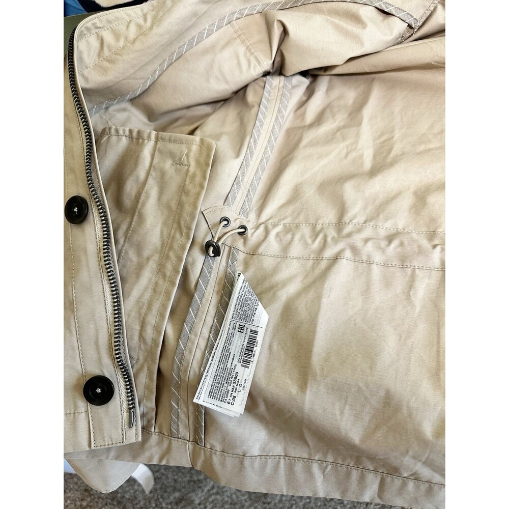 Mango Size M MNG Rain Jacket‎ Parka Khaki Pockets - Picture 11 of 13